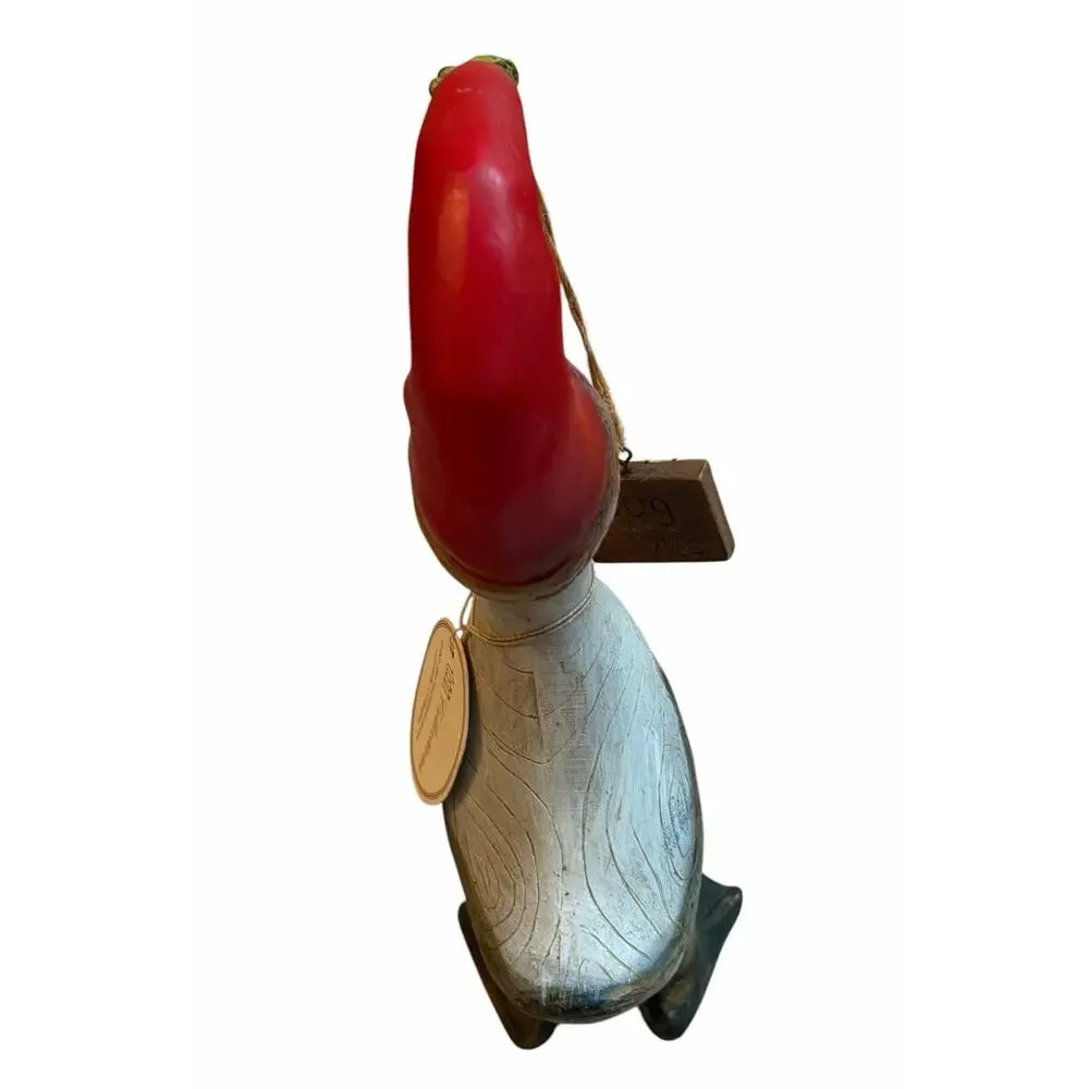 New Christmas Goose Figurine TII Collections Holding “Hug Me” Sign Country 3700
